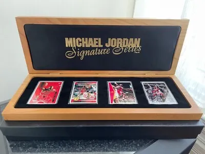 Michael Jordan Auth Ud 4 Card Porcelain Team Mvp Card Signed Ltd Ed Mint Nib • $3495