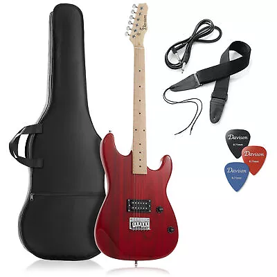 OPEN BOX - 39  Full Size Right Handed Electric Guitar Kit W/ Gig Bag - Red • $68.99