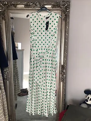 Bnwt M&s Satin Feel Viscose Dress Size 16 Regular New • £19.99