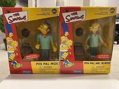 The Simpsons Pin Pal Moe & Pin Pal Mr. Burns Toyfare Exclusives Playmates 2001 • $45