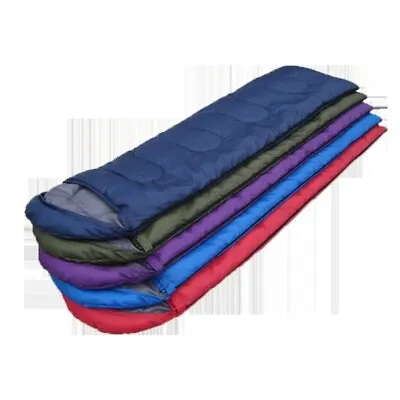£7.59 • Buy 4 Season Sleeping Bag Adult Kids Camping Mountain Envelope Zip Up Single Bags