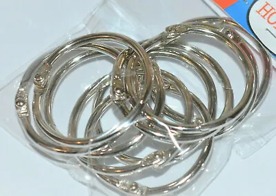 25mm Binding Metal Split Rings O Book Binding Album Key Ring Hoop Crafts DIY  • £5.19