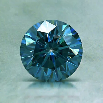 Moissanite Blue (VVS1) Brilliant Round Cut 4.00MM To 8.25MM Loose For Jewelry • $3.99