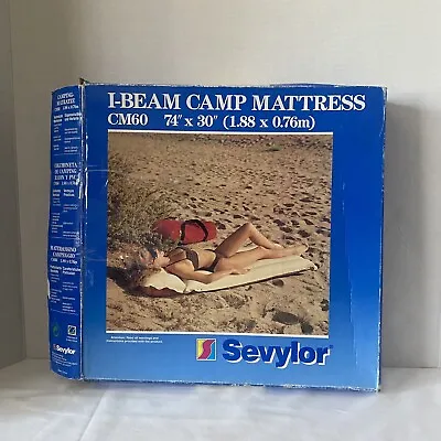 Vintage Sevylor Inflatable I- Beam Camp Mattress 74” X 30” (1.88x0.76m) CM60 • $50