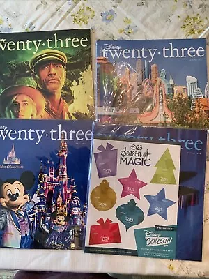 Disney D23 Twenty Three Magazine Lot (4)  2020 2021 2024 • $1.99