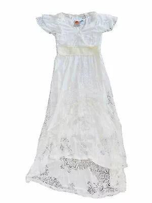 Farm Rio Gerty Maxi Dress Size Small Anthropologie Ivory White Wedding Party • $100