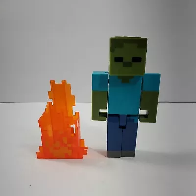 Minecraft Zombie In Flame Fire Survival Mode 2015- Figure 5.5  W/Fire • $22.99