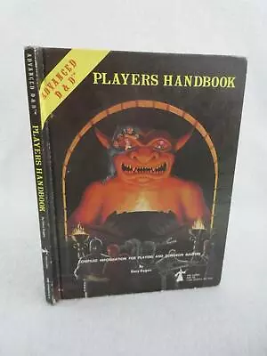 Gary Gygax ADVANCED DUNGEONS & DRAGONS PLAYERS HANDBOOK 1980 6th Printing • $69.95