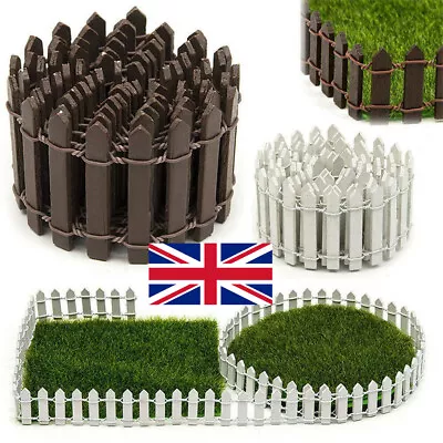 DIY Miniature Wood Fence Mini Small Fence Fairy Garden Kit Fit For Succulents • £3.86