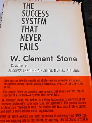 The Success System That Never Fails By W Clement Stone 1962 Hardcover • $13.95