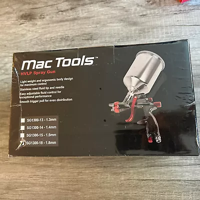 Mac Tools SG1300-18 1.8mm HVLP Full-Size Gravity Spray Gun New C21S1 • $159
