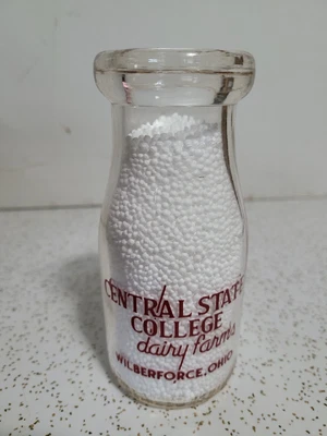 $29.50 • Buy Rare Central State College Dairy Farms ACL Ohio Milk Bottle Wilberforce OH
