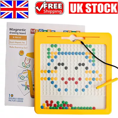 Magnetic Drawing Board For Kids Ages 3-6 Magnetic Dot Art Doodle Drawing Board • £15.89