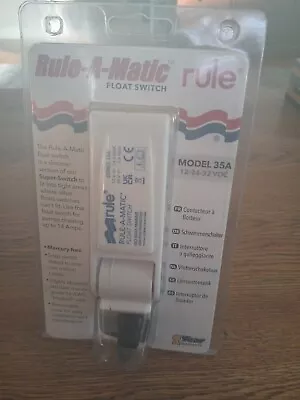 Rule-A-Matic Float Switch Model 35A Mercury Free 12-24-32 VDC Marine Boat Bilge • $22