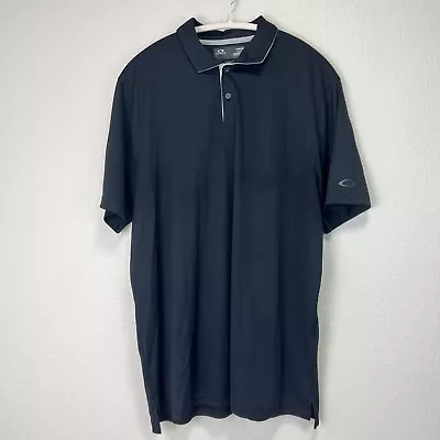 Oakley Hydrolix Men’s Polo Shirt Sz XL Black Polyester Regular Fit • $14.75