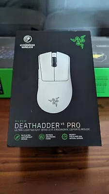 Razer DeathAdder V3 Pro Wireless Ergonomic Esports Mouse - White Edition RZ01... • $190