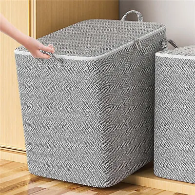 £7.59 • Buy Storage Bags Non Woven Zipper Clothes Foldable Closet Organizer Containers Box