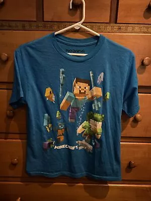 Minecraft Mojang Studios T Shirt Blue Size Youth Boys Large 14-16 (p2) • $20