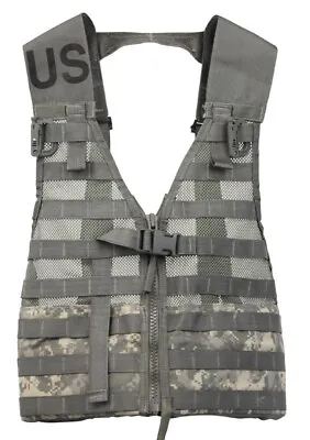 US Military ACU FLC Fighting Load Carrier LBV Tactical Hunting Vest Camo MOLLE • $12.74