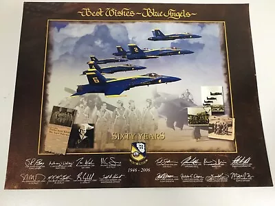 Blue Angels Angel US Navy Flying Best Wishes  Picture Poster 11x14 • $12.95