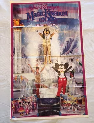 Vintage 1986 Walt Disney Magic Kingdom On Ice Kenneth Feld Goofy Mickey Poster • $3