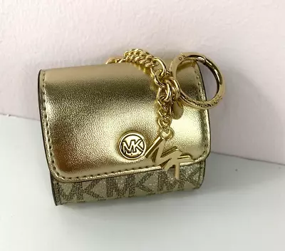 New Michael Kors Jet Set Charm Air Pod  Case Gold  Chained  Canvas M1 • $79.99