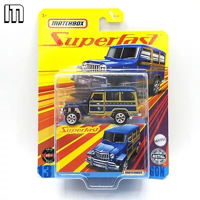 Matchbox Superfast - 1962 Willys Jeep Wagon - Blue • $8