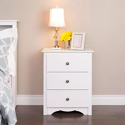 Monterey 3 Drawer Tall Night Stand - White NEW • $115.75