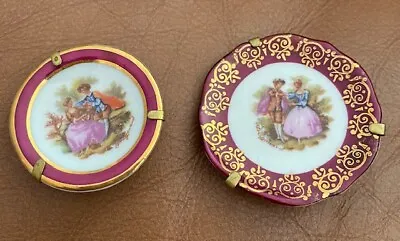 Vintage Limoges Miniature Porcelain Dollhouse Plates (2) • $7.30