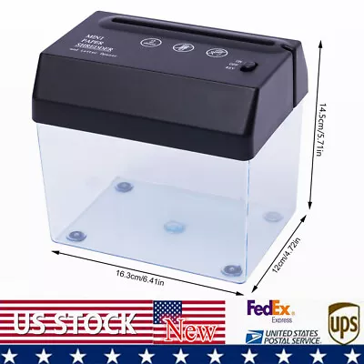 Mini Paper Shredder Vertical  Paper Home Office Use For Destroy Paper Sheet USB • $19