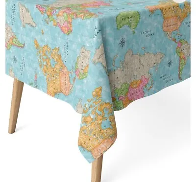 World Map Tablecloth 140cm X 140cm  - Brand New • £18.50