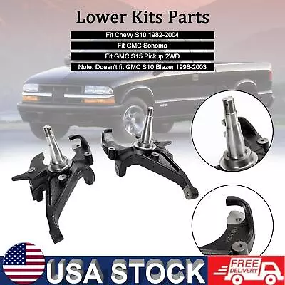 2  Drop Front Spindles Fit Chevy S10 1982~2004 Fit GMC S15 Sonoma Lowering Kit • $129.61