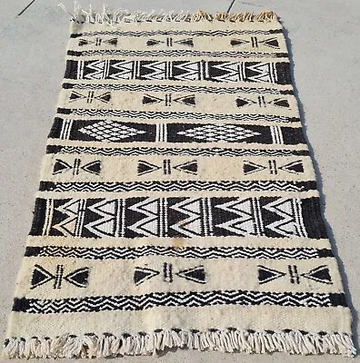 Authentic Hand Knotted Morocco Kilim Kilim Wool Area Rug 1.7 X 1.0 Ft (1295 KAR) • $24.99