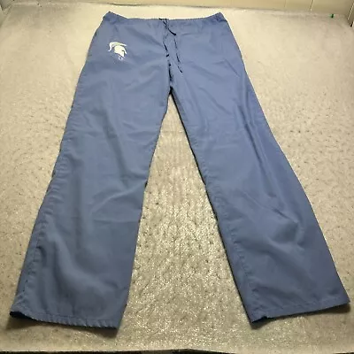 Michigan State Spartans Scrub Pants Mens Small S Blue Straight Leg Medical • $12.92