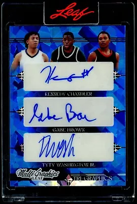 2023 Leaf Multi Graphics Tri-Graphics Auto Chandler Brown Washington Jr /35 • $0.99