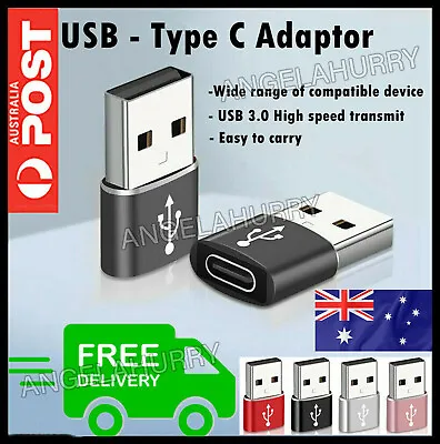 $3.75 • Buy USB Type A Male To USB C 3.0 Type C Port Adapter Fast Cable Converter NEW
