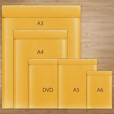 £0.99 • Buy Dvd A3 A4 A5 A6 Gold Padded Bubble Envelopes Bags Postal Wraps Small Large Sizes