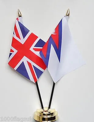 £9 • Buy United Kingdom & Nepal Double Friendship Table Flag Set
