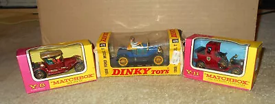 Vintage 1960's Matchbox Dinky Old Time Antique Car Lot W/Boxes  475  Yesteryear • $8.50