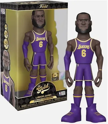 LeBron James Funko Pop! Gold Vinyl Figure 12” CHASE LAKERS • $7.99