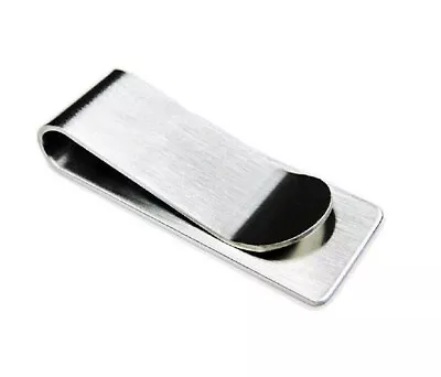 Stainless Steel Money Clip Silver Metal Pocket Holder Wallet Credit Card Holder • $3.47