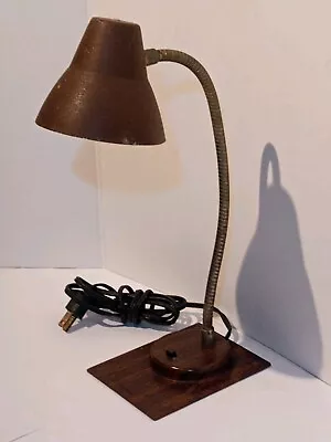 1960s Vintage Mid Century Metal Adjustable Desk Lamp USA Made Tested Works Great • $12