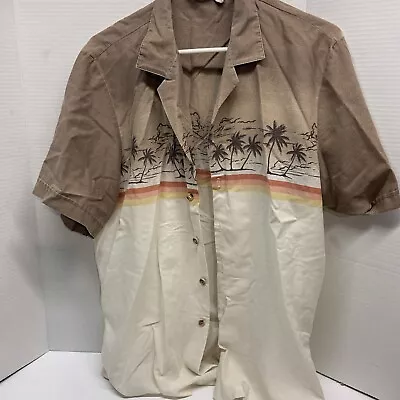 Vintage Triumph Of California Beach Hawaiian Print Button Shirt Size Xl • $14.19