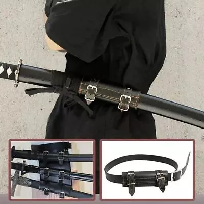 Sword Holster For Demon Slayer Katana Belt PU Leather Waist Sheath Sword Holder • $15.96