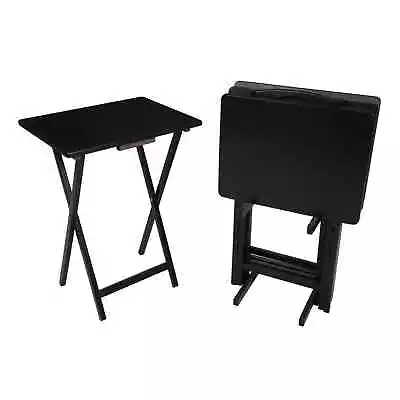 Folding TV Tray Table Set Game Snack Dinner Couch Laptop Stand 5Pcs 19 X 15 X 26 • $114.30