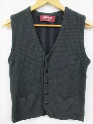 DREW&Co. Wool Knit Best Gilet Green Navy S Genuine / 21872 • $42