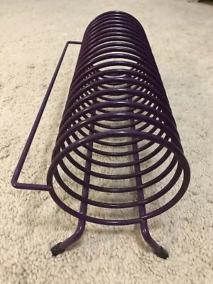 Vtg Purple Metal Desk Spiral Coil File Letter Mail Holder Organizer • $59.99