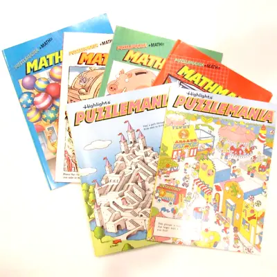 Vintage Highlights Puzzlemania Mathmania Activity Puzzle Math Workbooks U Pick • $3