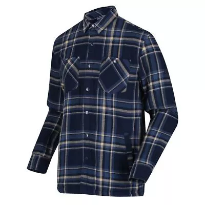 Regatta Thamos Mens Work Casual Lumberjack Warm Fleece Lined Check Shirt RRP £70 • £14.99