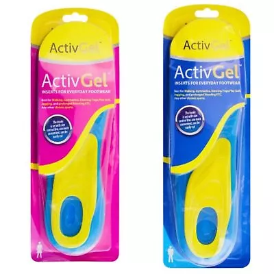 Gel Insoles Shoe Boot Inserts Orthotic Arch Support Pads Massaging Feet UK Sizes • £5.40